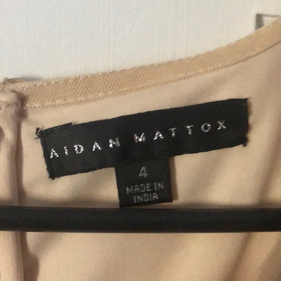 Aidan Mattox champagne sequin cocktail dress - Picture 2 of 6